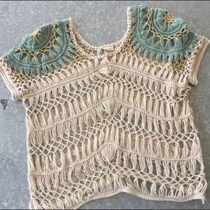 Daytrip Macrame Sweater. SZ SM